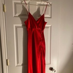 Zara NWT red satin dress